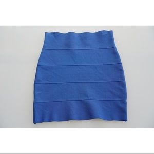 Blue Bandage Mini Skirt